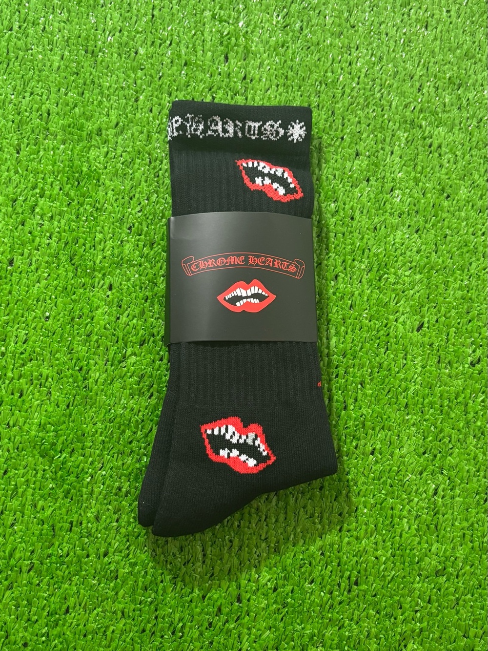 Chrome Hearts Socks Black/Red